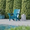 Flash Furniture Blue Adirondack Patio Chairs with Cupholder, 2PK 2-LE-HMP-1045-10-BL-GG - alternate 4